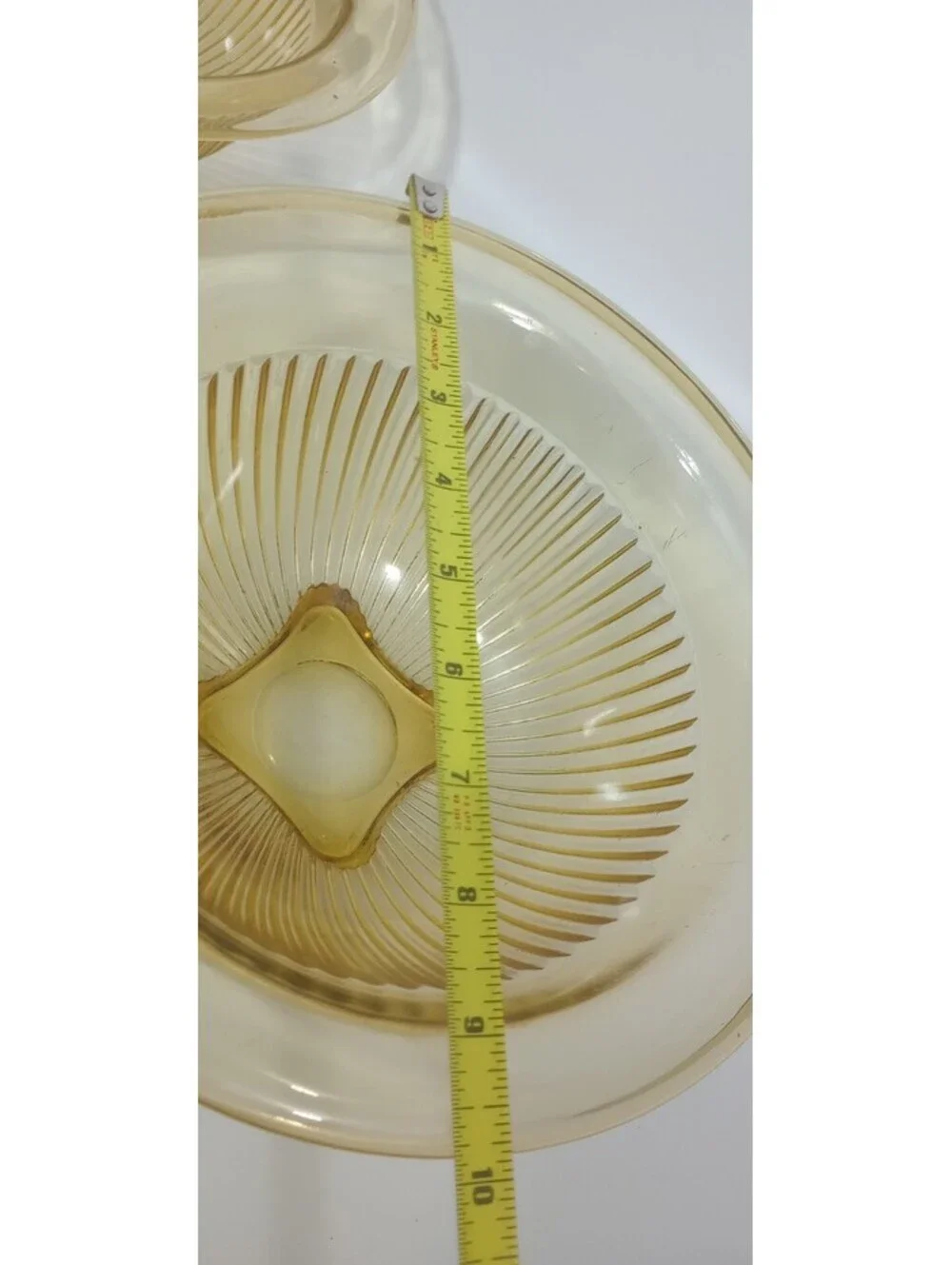 SET of 3 Federal Glass Stacking Amber Glass Mixing Serving Bowls Depression